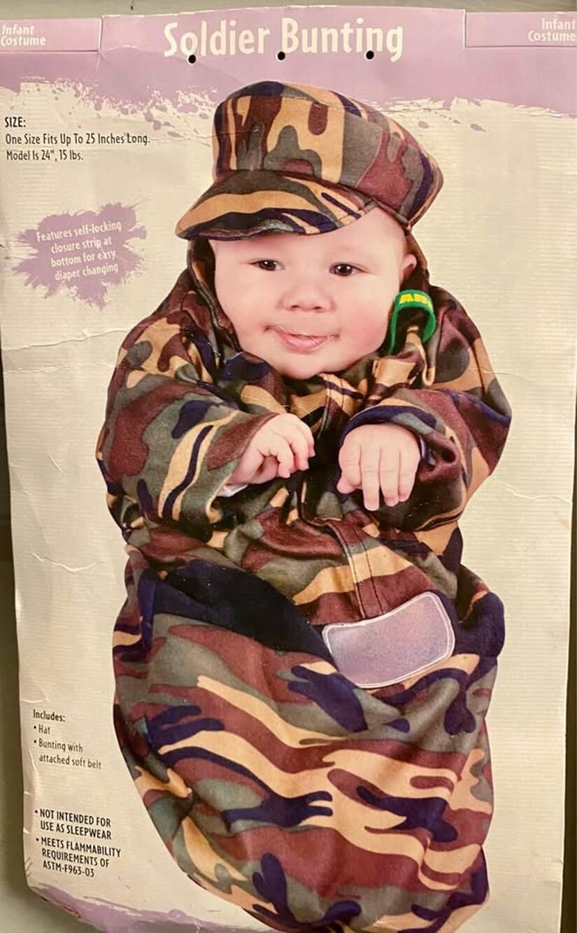 NEW Camo Newborn Infant Halloween Costume - U.S. Army Soldier Bunting